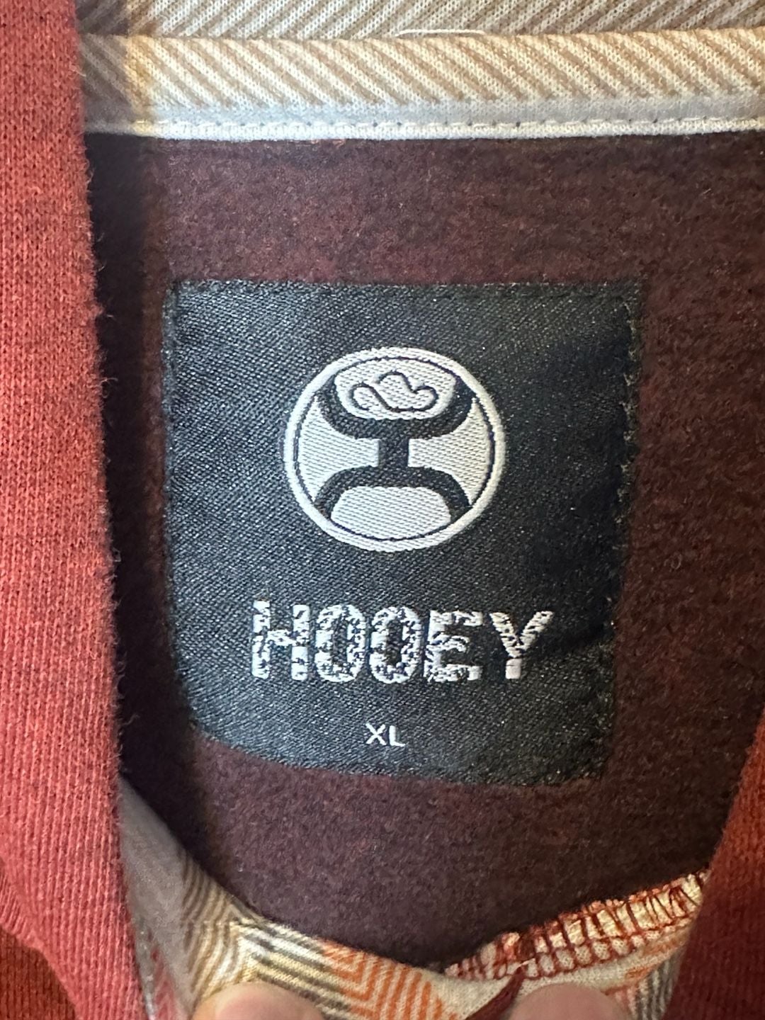 Hooey Hoodie Size XL Maroon Pullover Sweatshirt 5