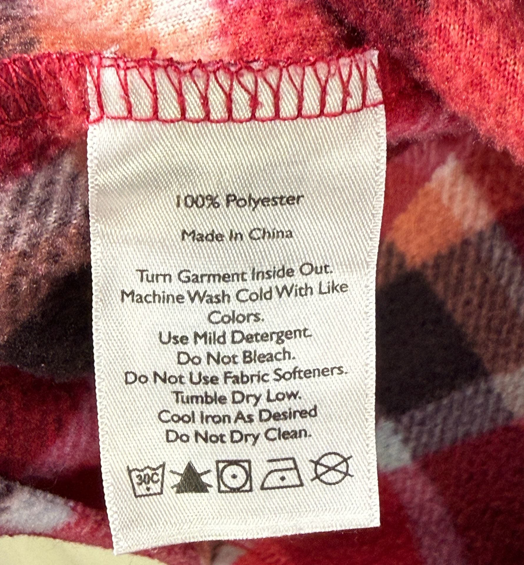 Eddie Bauer Fleece 1/4 Zip Pullover W Size XL Red Plaid Mock Neck 8