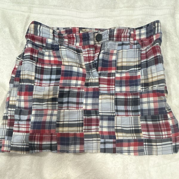 Ann Taylor Loft Patchwork Madras Skirt