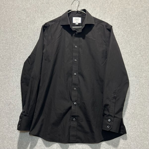 Charles Tyrwhitt Men’s Black Slim Fit Dress Shirt Non-Iron Size 16/34