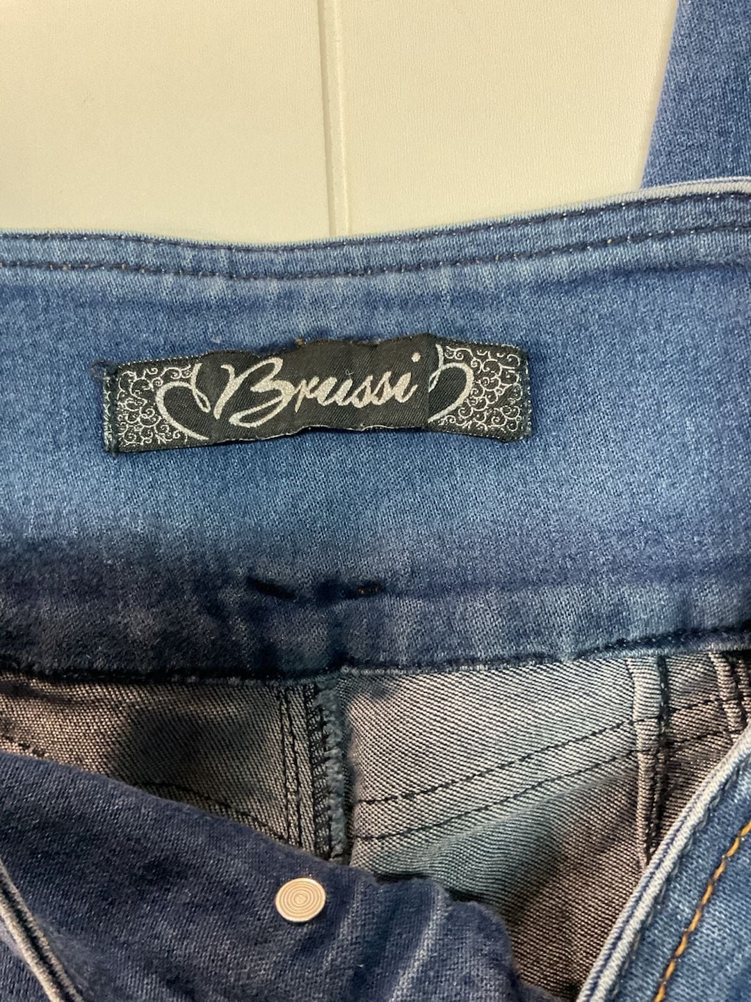 Brussi Skinny Jeans Size 10 Blue High Waisted Butt Lift Denim 3