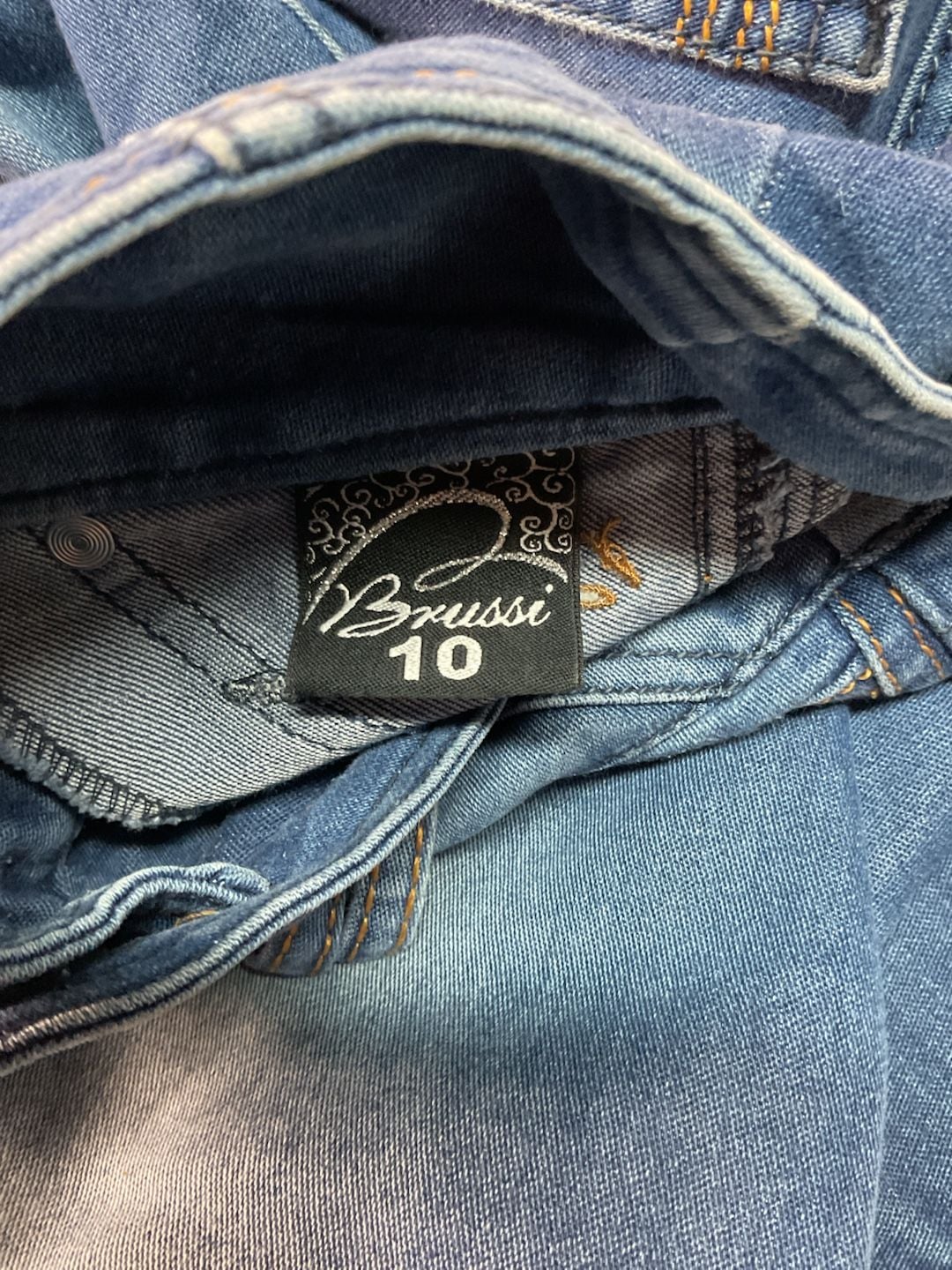 Brussi Skinny Jeans Size 10 Blue High Waisted Butt Lift Denim 4