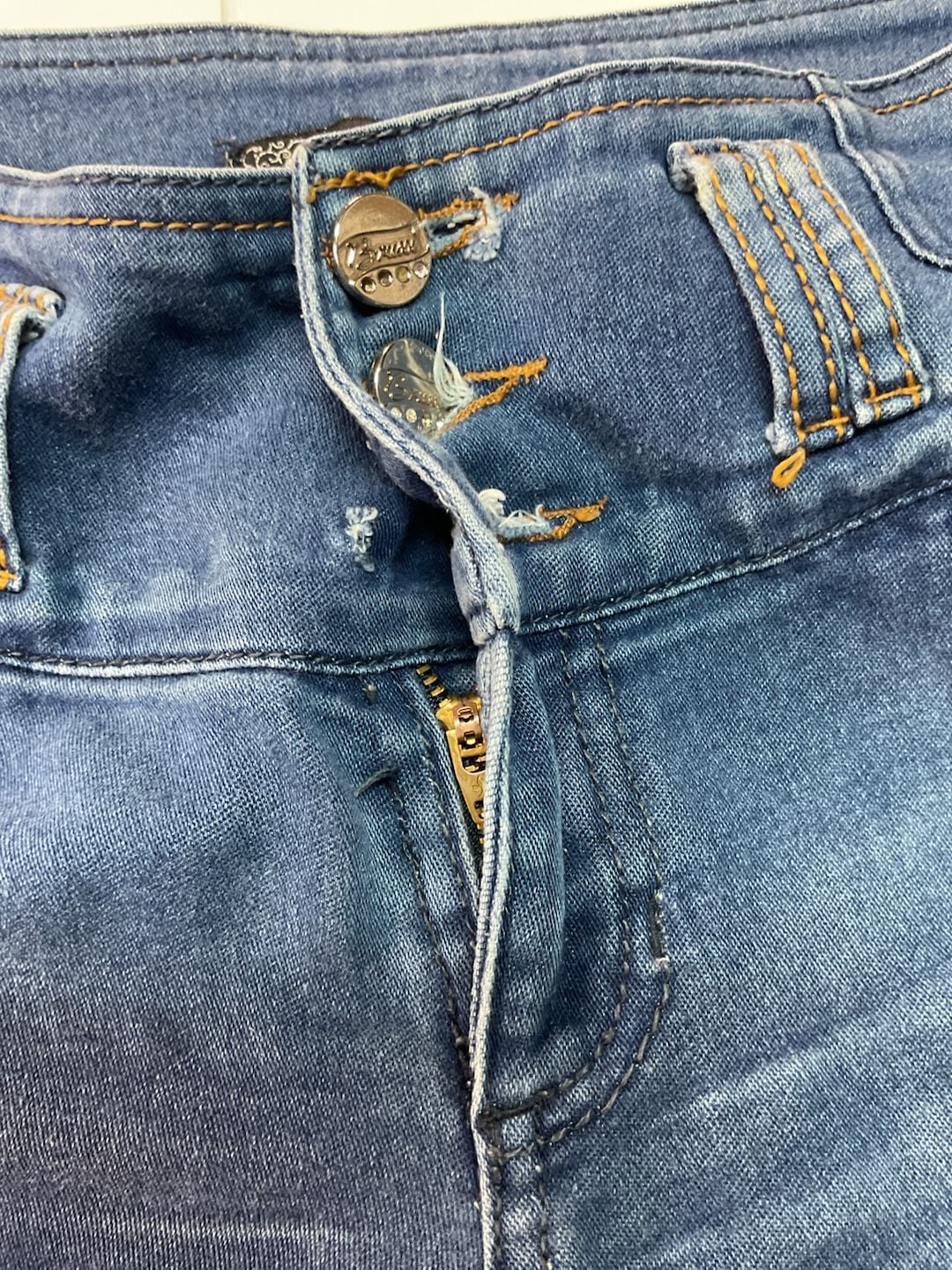 Brussi Skinny Jeans Size 10 Blue High Waisted Butt Lift Denim 5