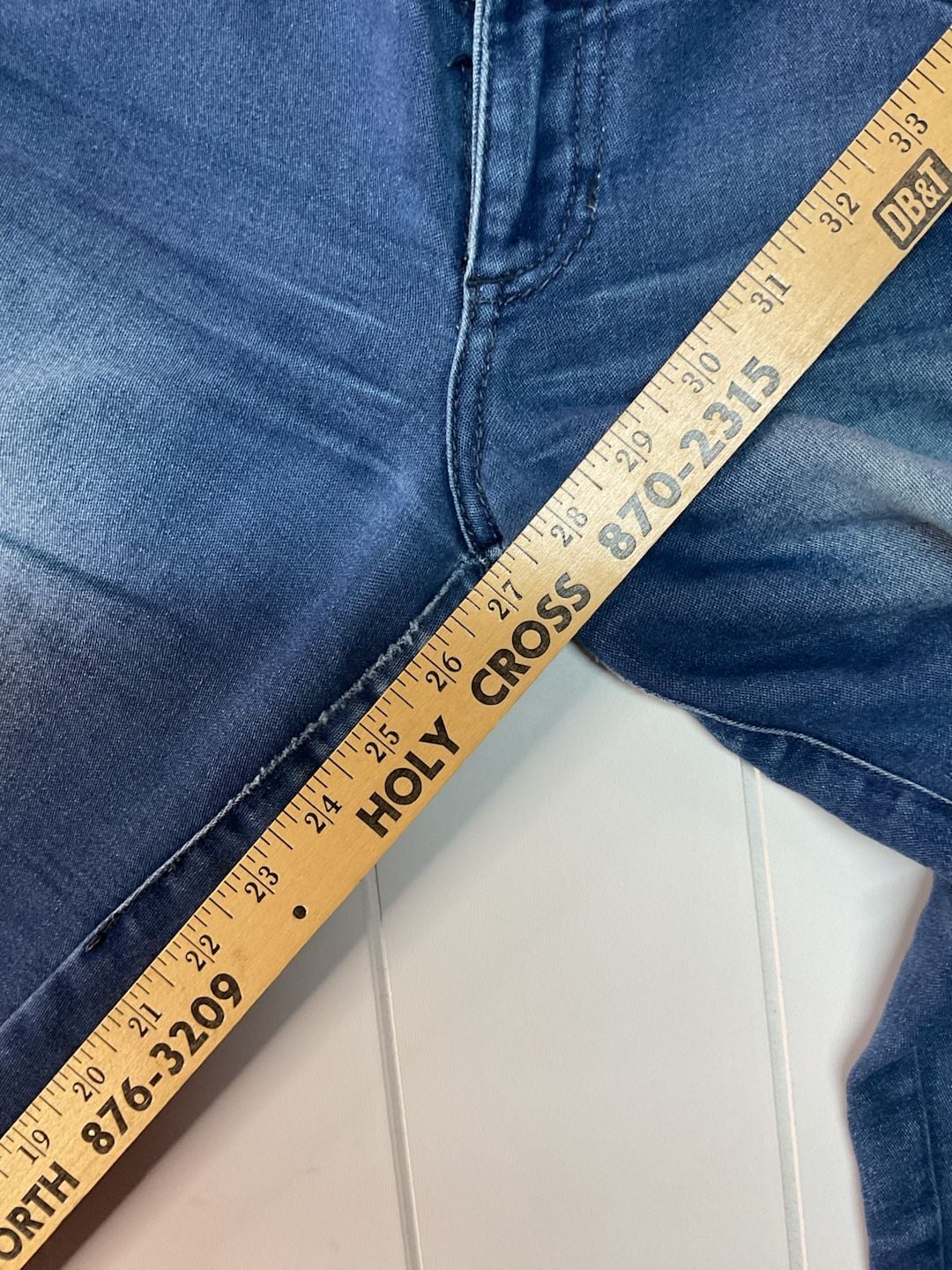 Brussi Skinny Jeans Size 10 Blue High Waisted Butt Lift Denim 9