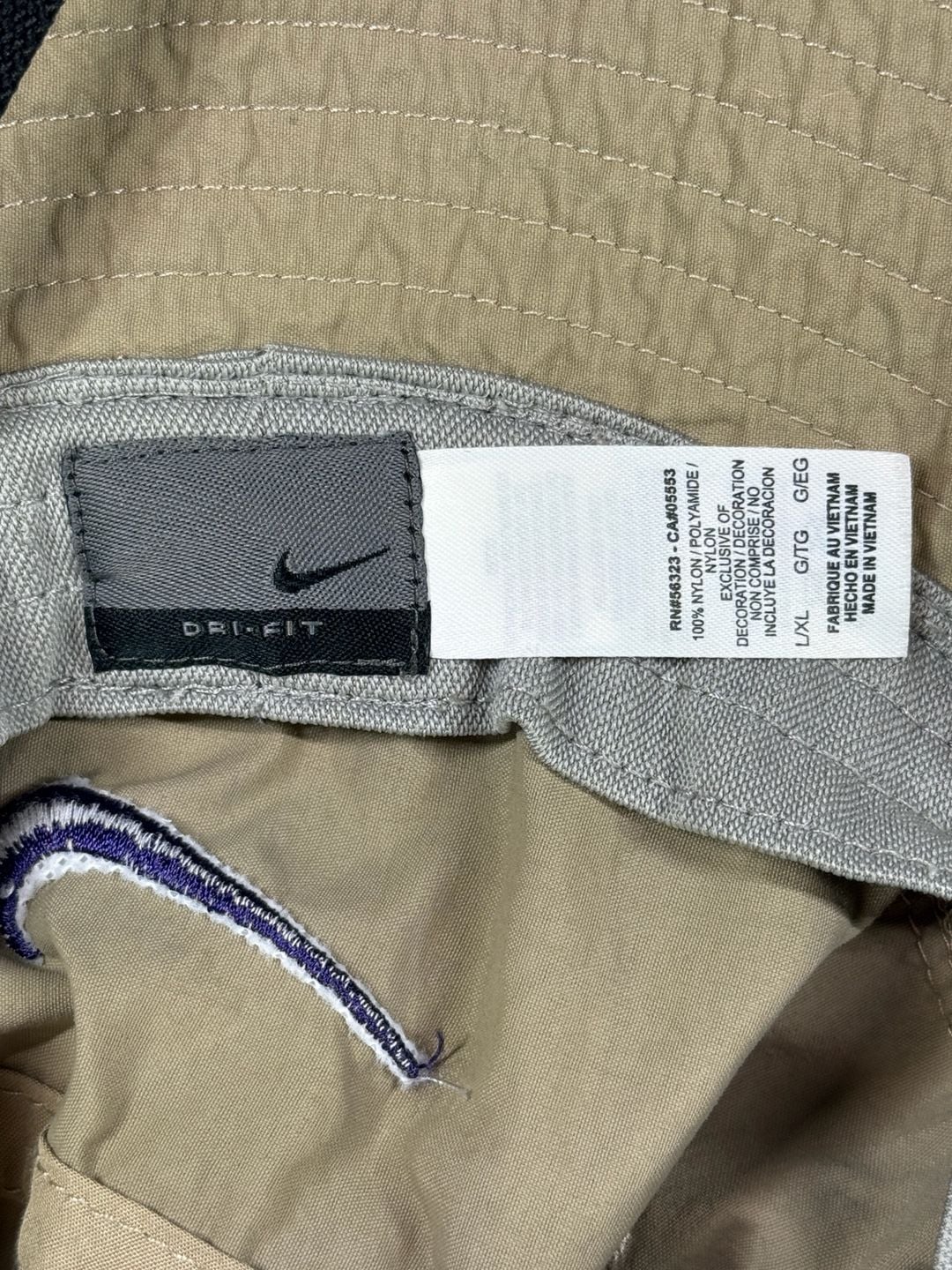 Nike Washington Huskies Bucket Hat Size L/XL Khaki Dri-FIT Boonie 6