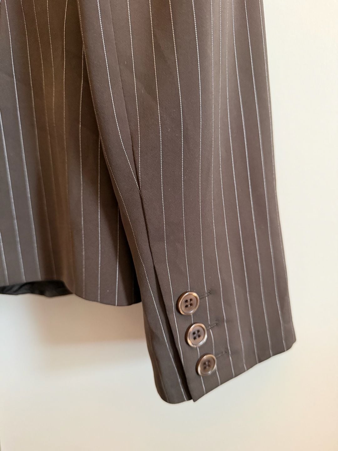 Ann Taylor Factory Store Blazer Size 6 Brown Pinstripe 7