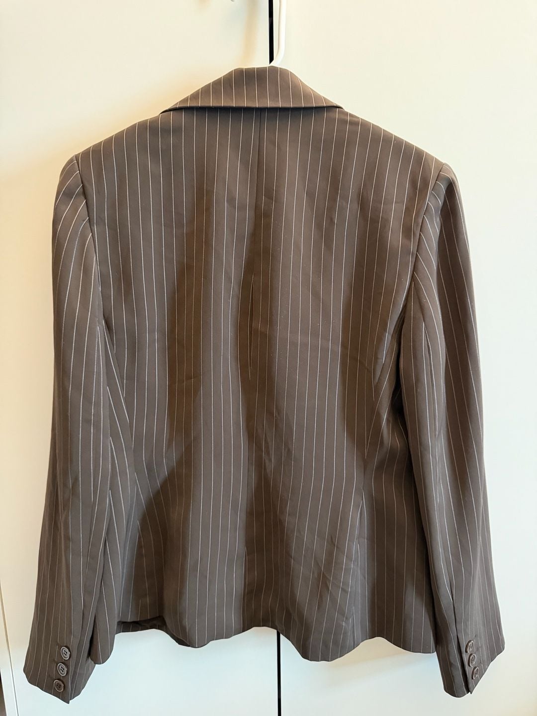 Ann Taylor Factory Store Blazer Size 6 Brown Pinstripe 8