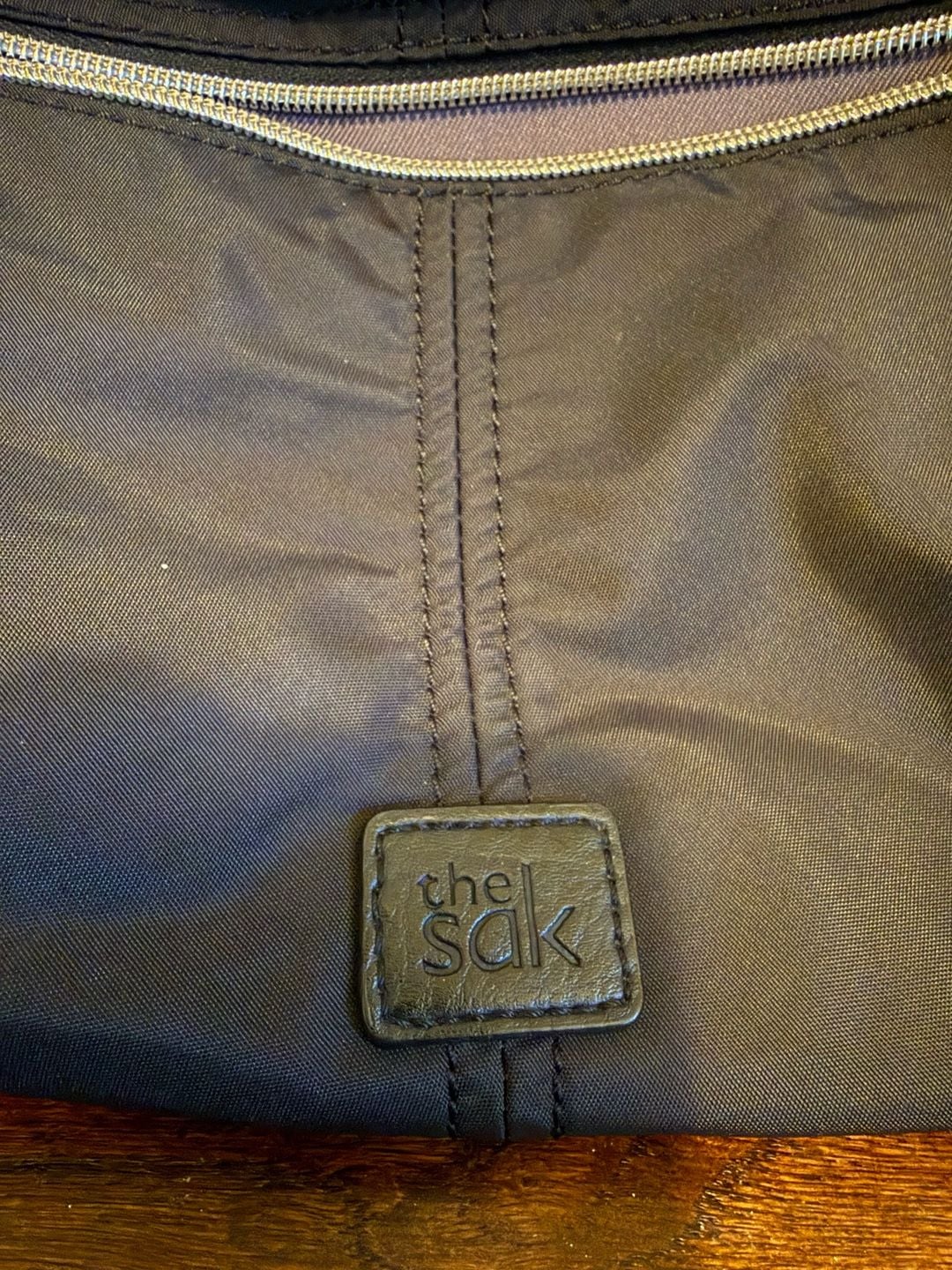 The Sak Esperato Nylon Crossbody Bag Black Patterned Strap 3