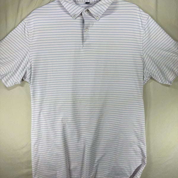 Peter Millar Crown Crafted Polo Shirt Size L Striped Golf