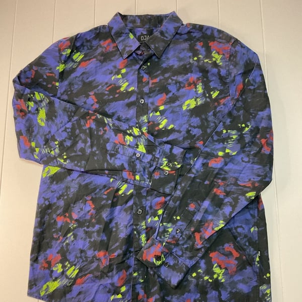 DJAB Abstract Print Long Sleeve Button Down Shirt Size G/L