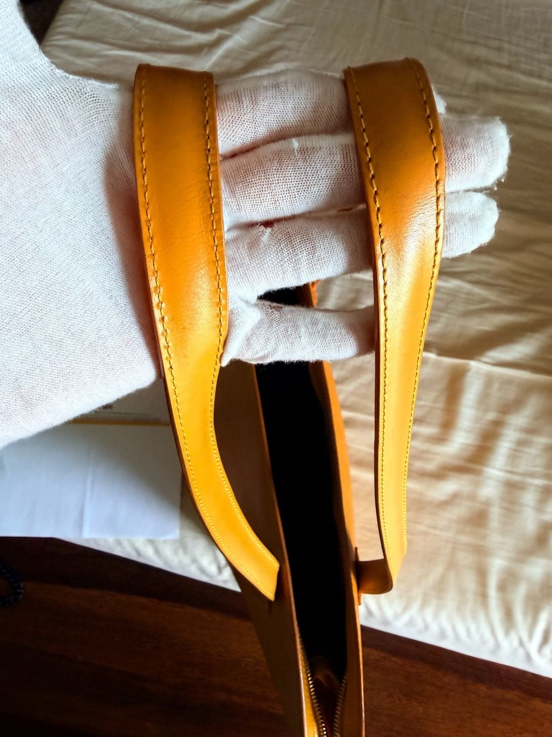Louis Vuitton Epi Leather Saint Jacques GM Yellow 100% Authentic PreLoved Great Condition 15