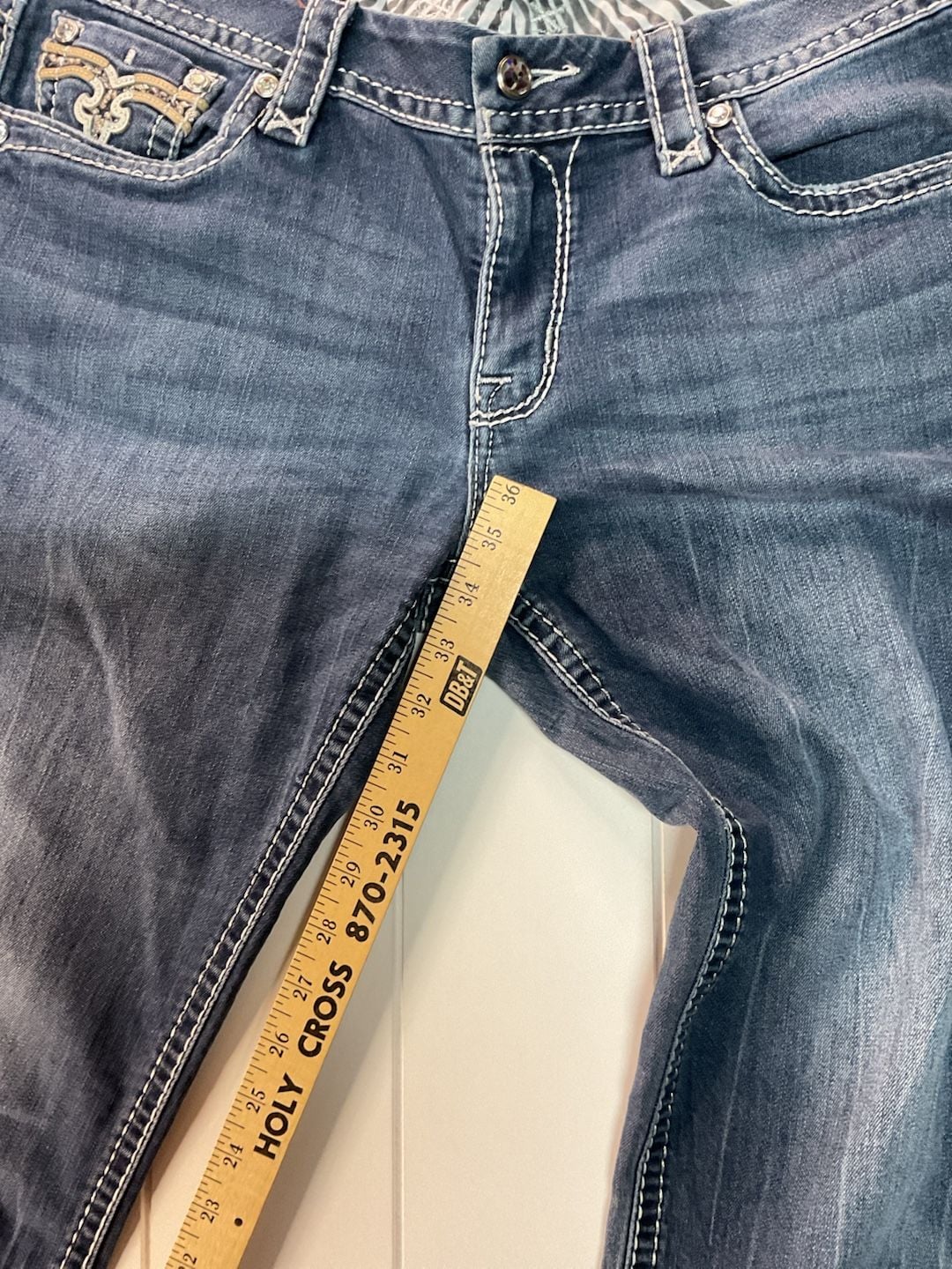 Rock Revival Boris Boot Jeans Size 32 Blue Denim 9