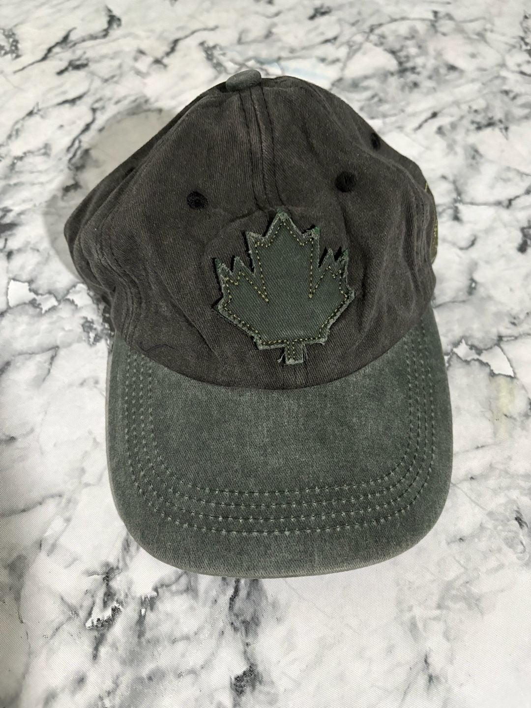 Canada Maple Leaf Baseball Cap Black Washed Cotton Dad Hat 3