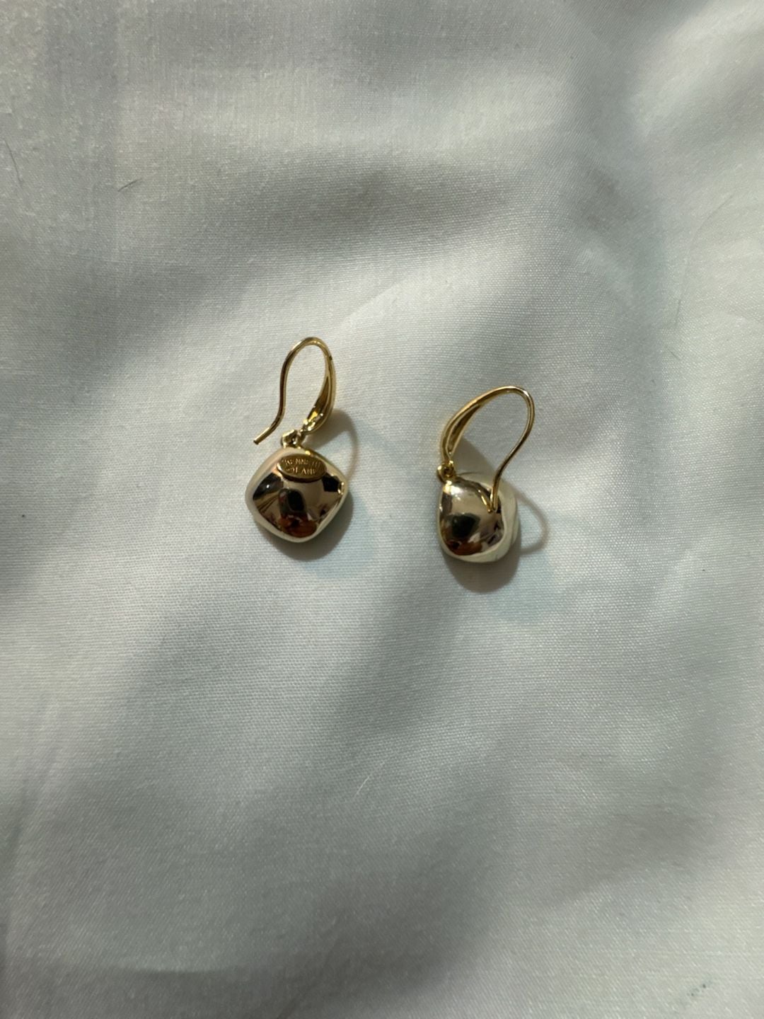 Kenneth Lane Teal Cushion Cut Leverback Earrings 3