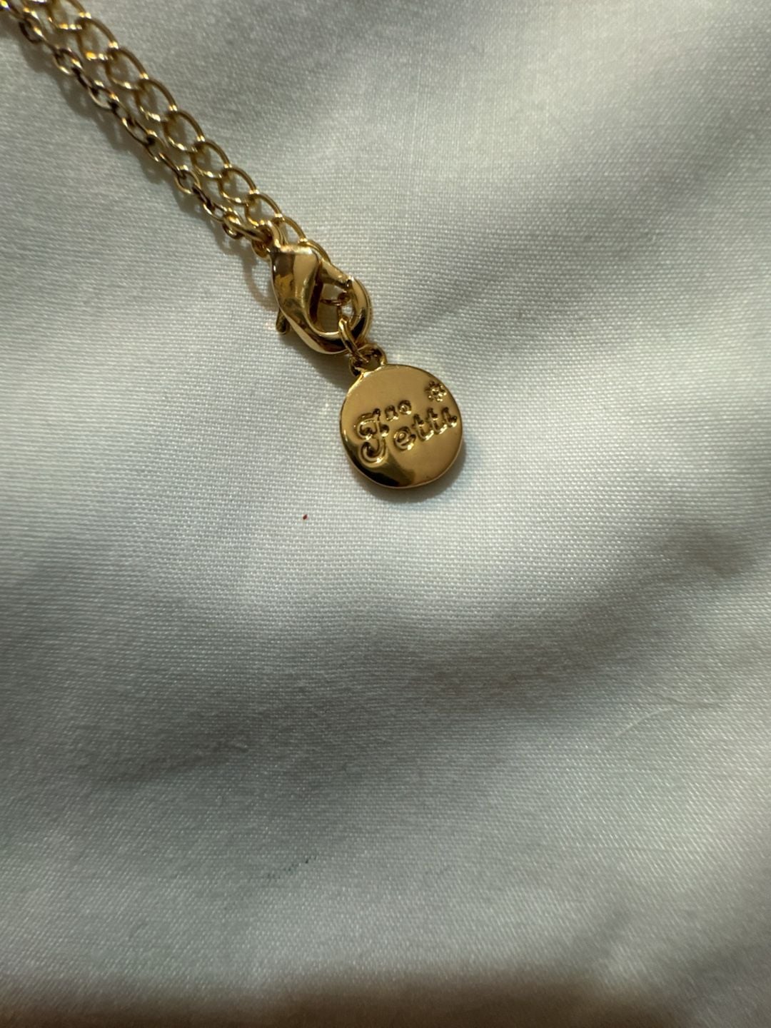 Faux Fetti Bride Gold Tone Necklace 5