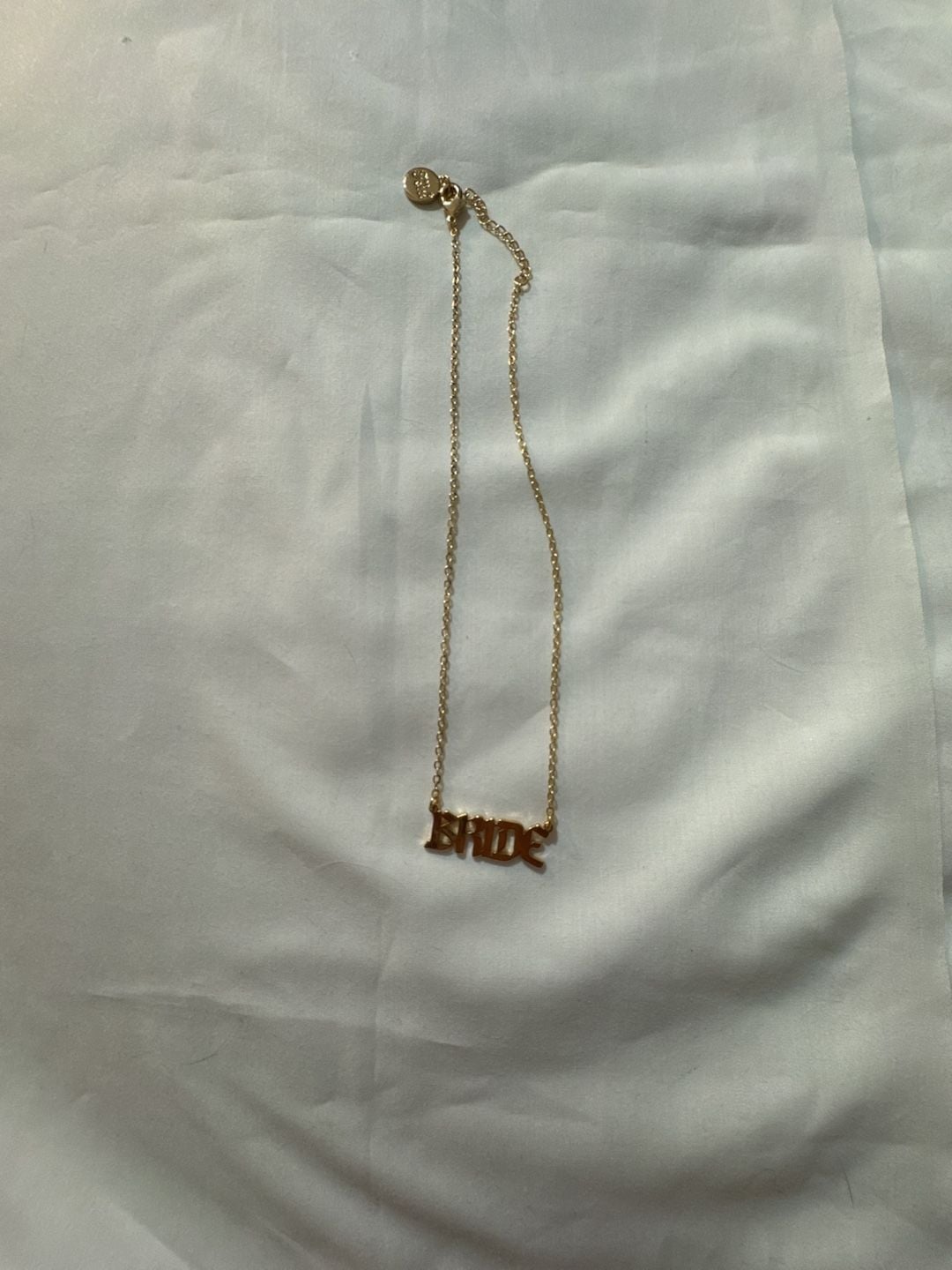 Faux Fetti Bride Gold Tone Necklace 6