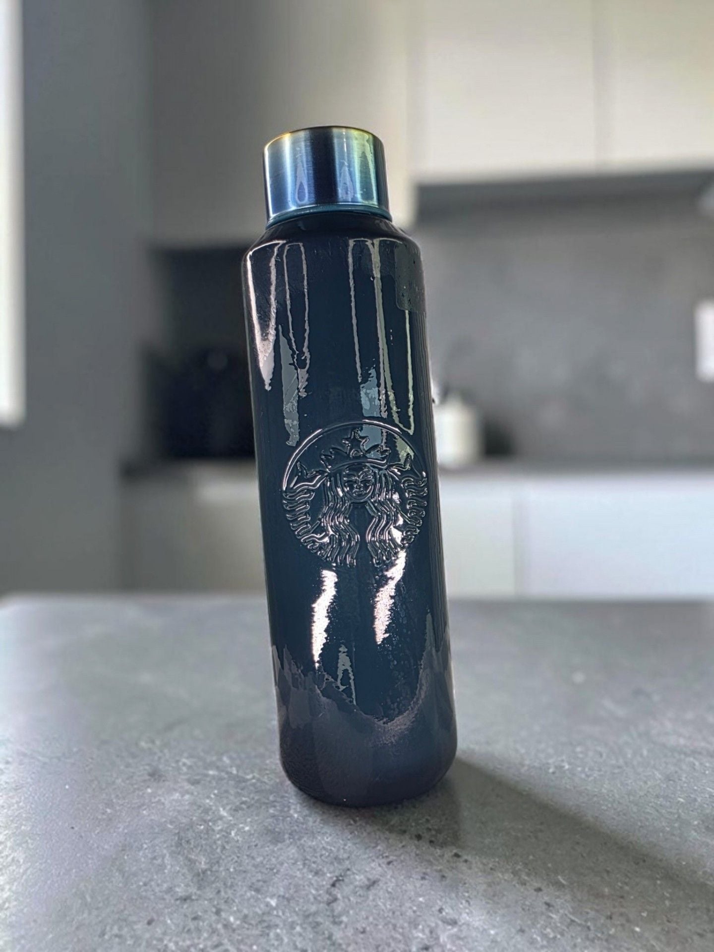 Starbucks Recycled Glass Water Bottle Dark Green 20 oz 1