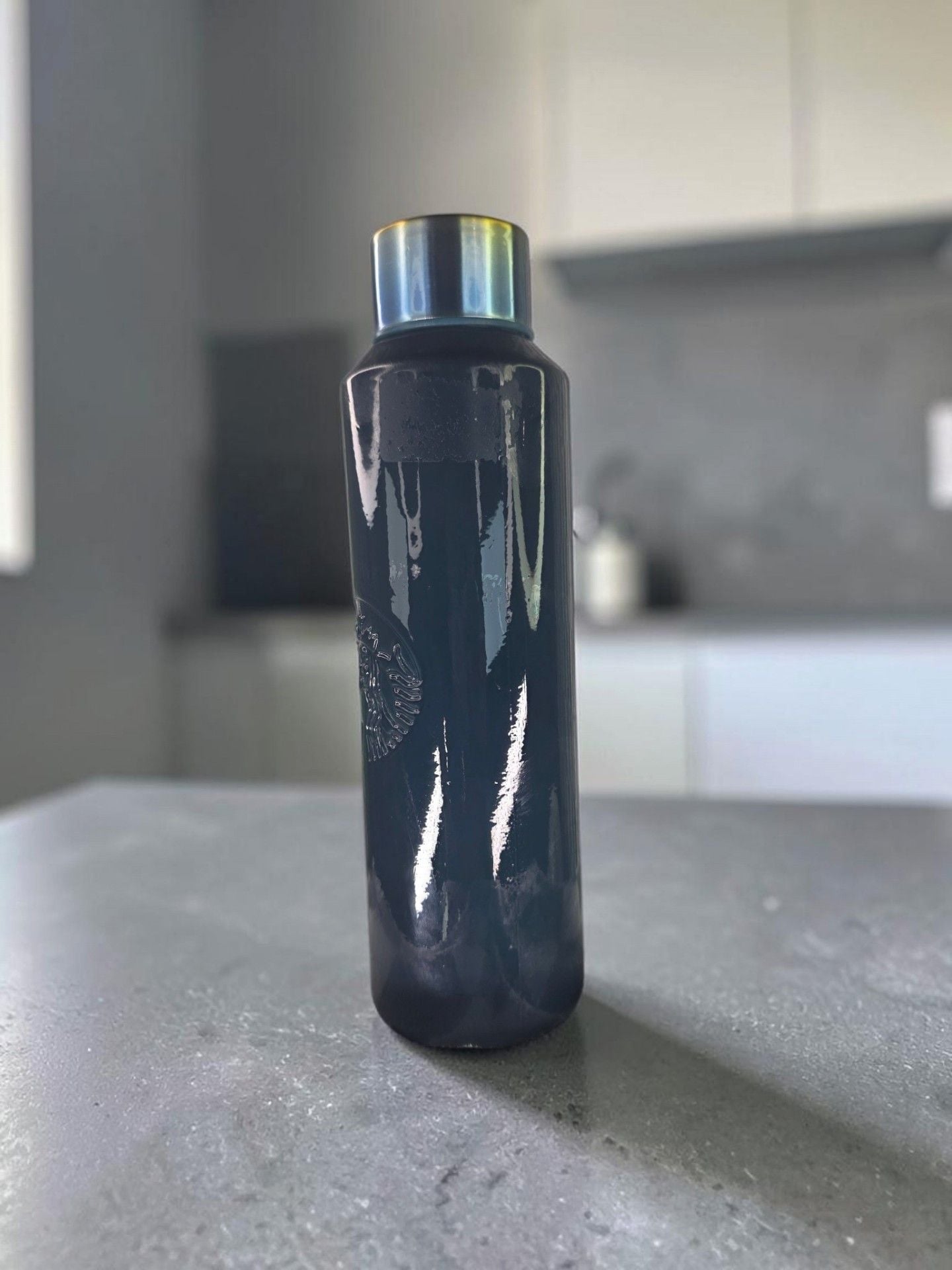 Starbucks Recycled Glass Water Bottle Dark Green 20 oz 2