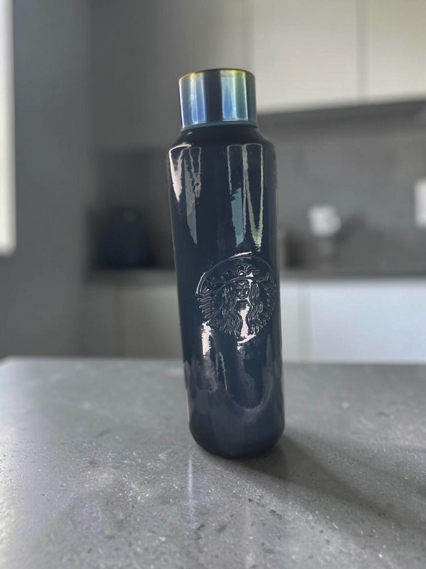 Starbucks Recycled Glass Water Bottle Dark Green 20 oz 4
