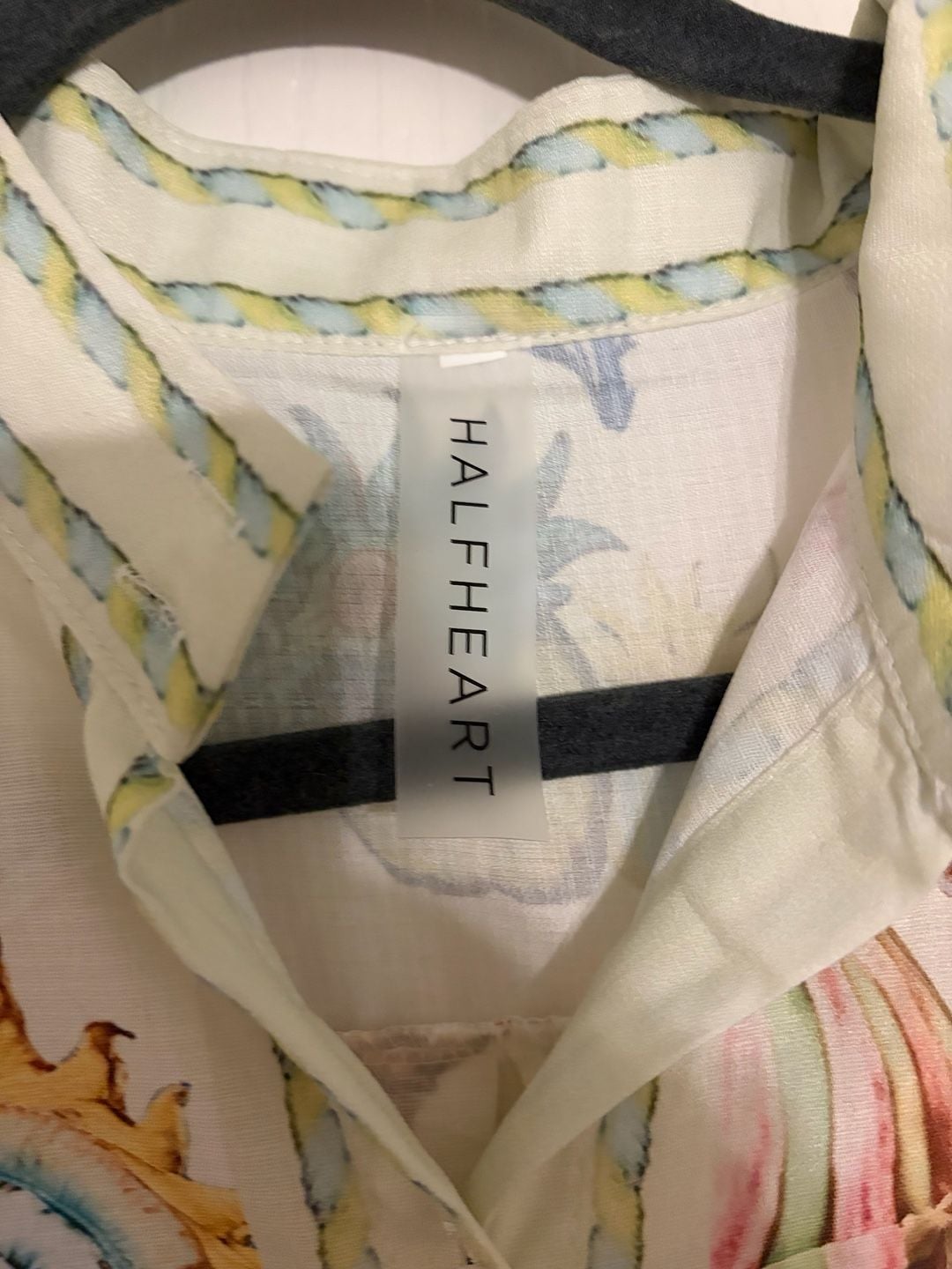 Halfheart Sea Life Print Shirt Dress Size S Maxi CD0914A 4