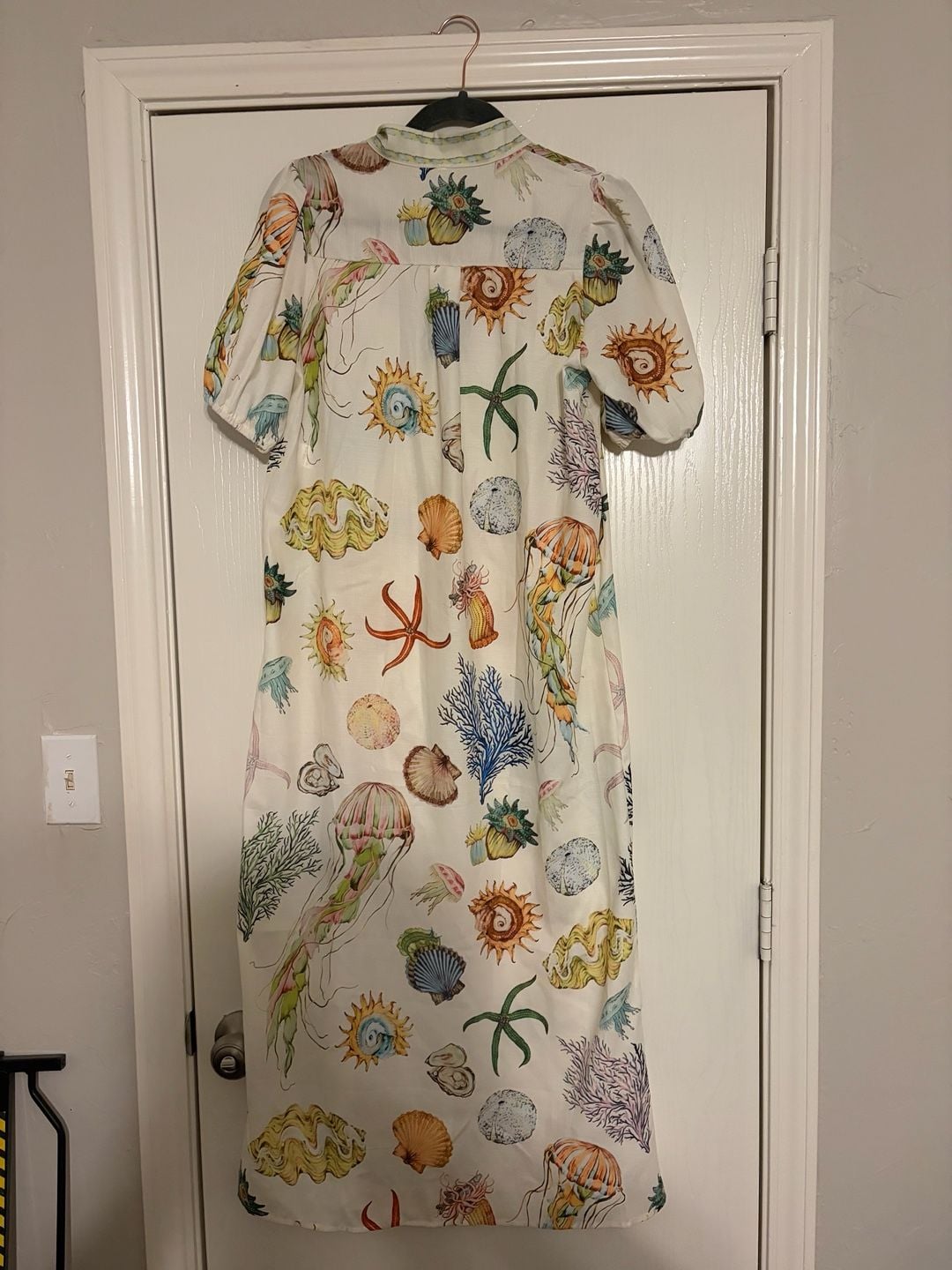 Halfheart Sea Life Print Shirt Dress Size S Maxi CD0914A 6