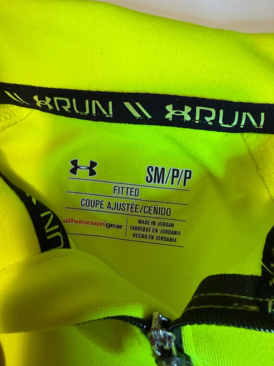 Under Armour Allseasongear 1/2 Zip Pullover Size S Neon Green 3