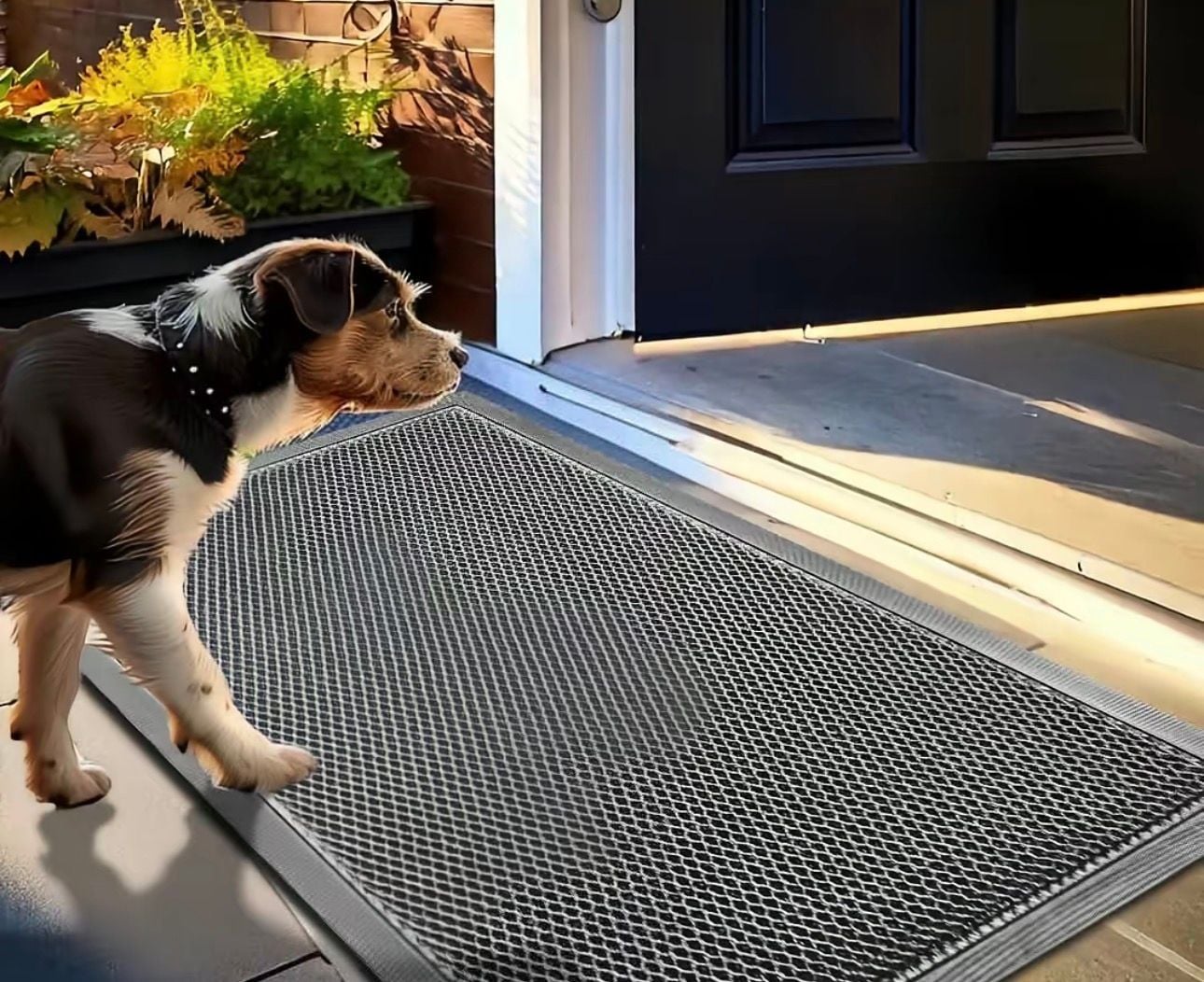 Muddy Mat Mesh Quick-Dry Door Mat Grey Heavy-Duty Non-Slip 1
