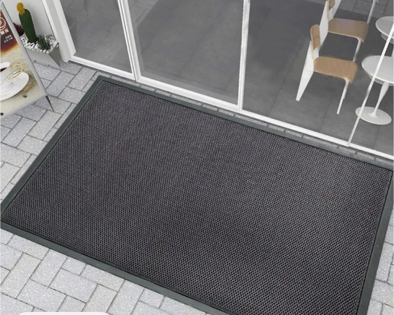 Muddy Mat Mesh Quick-Dry Door Mat Grey Heavy-Duty Non-Slip 3