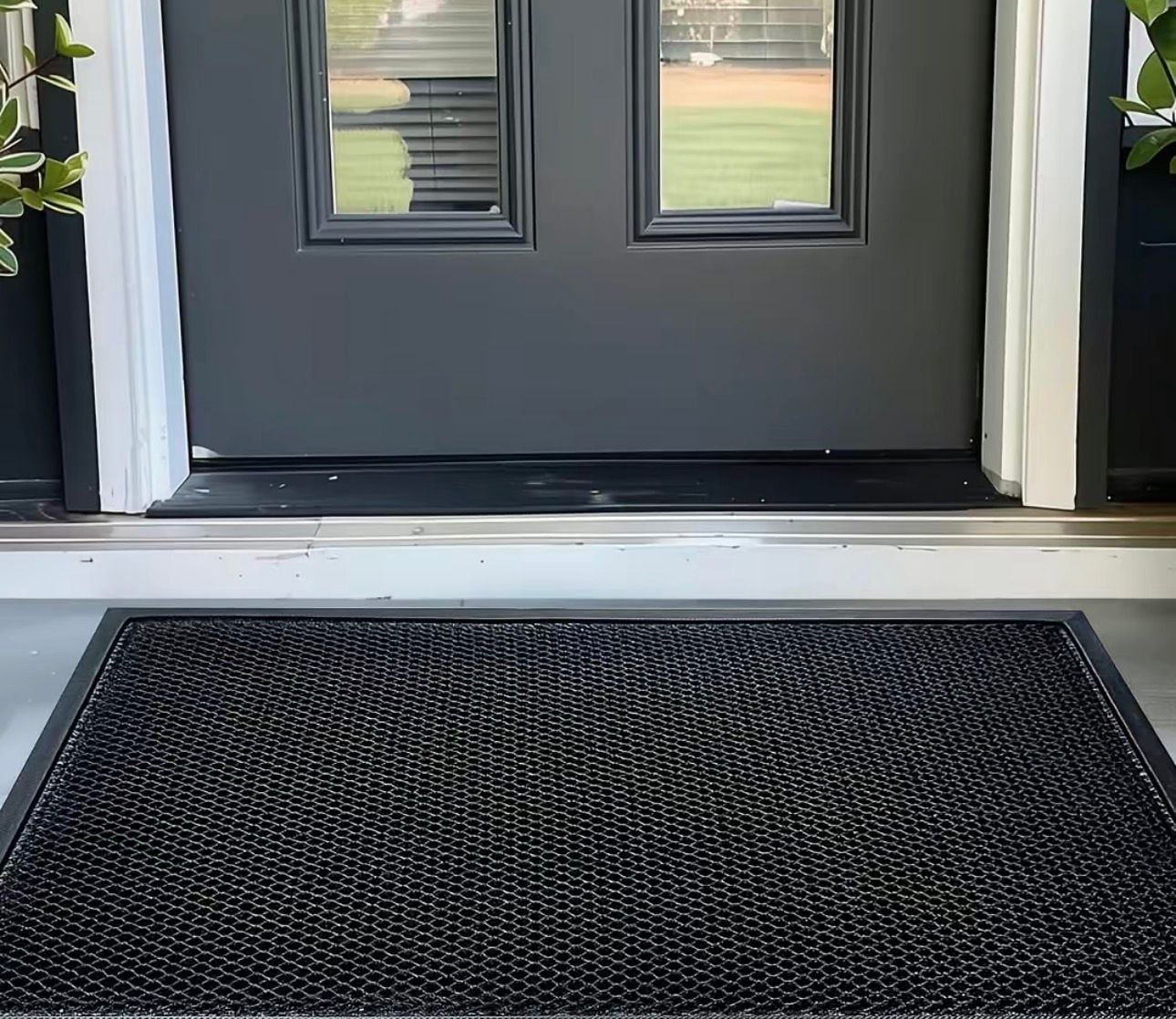 Muddy Mat Mesh Quick-Dry Door Mat Grey Heavy-Duty Non-Slip 4