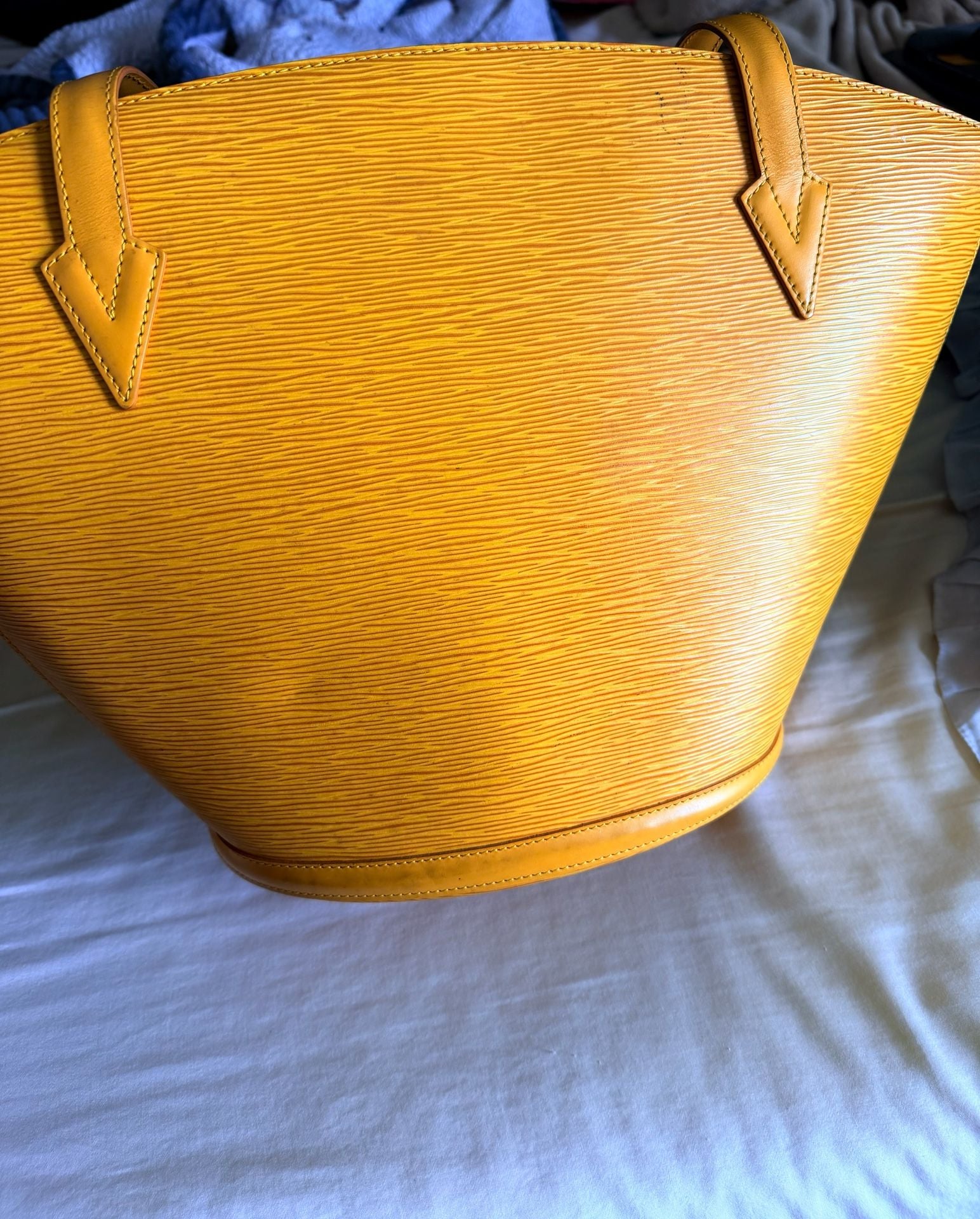 Louis Vuitton Epi Leather Saint Jacques GM Yellow 100% Authentic PreLoved Great Condition 21