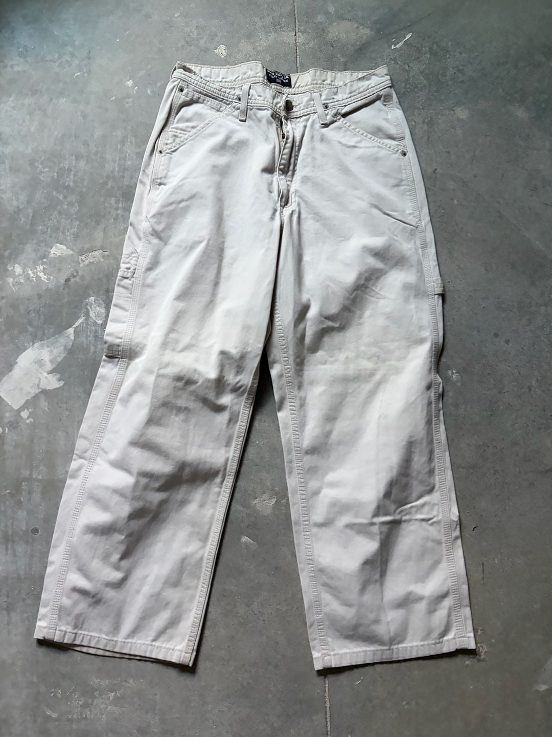Polo Jeans Co. Ralph Lauren Carpenter Pants Cream Utility Workwear 3