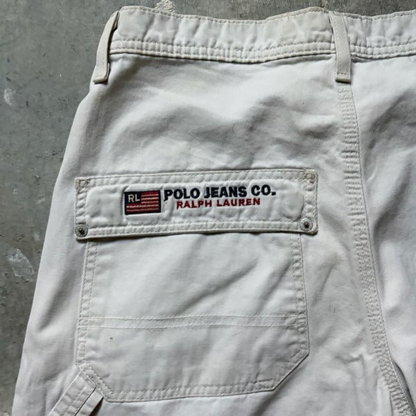 Polo Jeans Co. Ralph Lauren Carpenter Pants Cream Utility Workwear