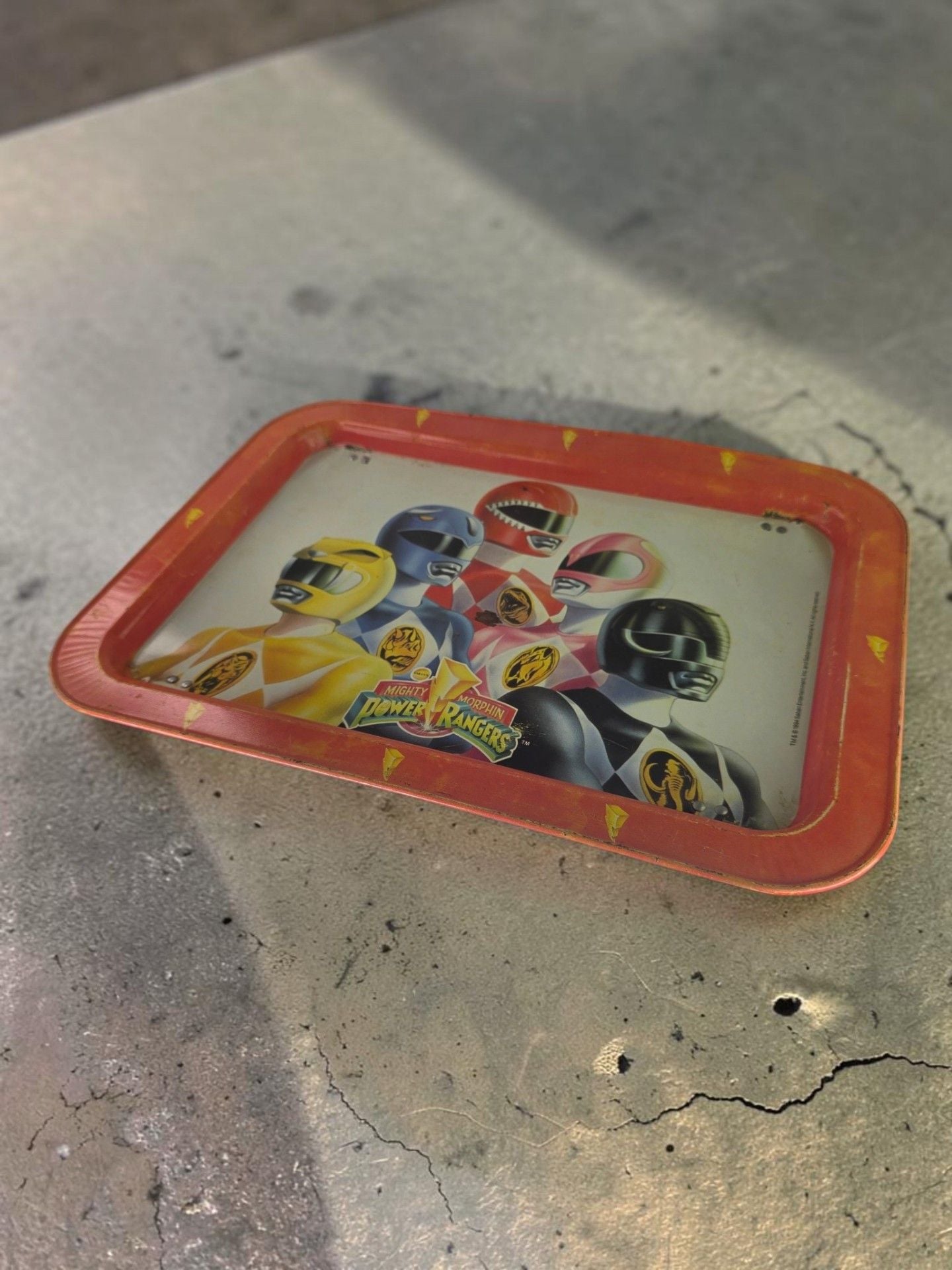 Mighty Morphin Power Rangers 1994 Metal TV Breakfast Tray 2