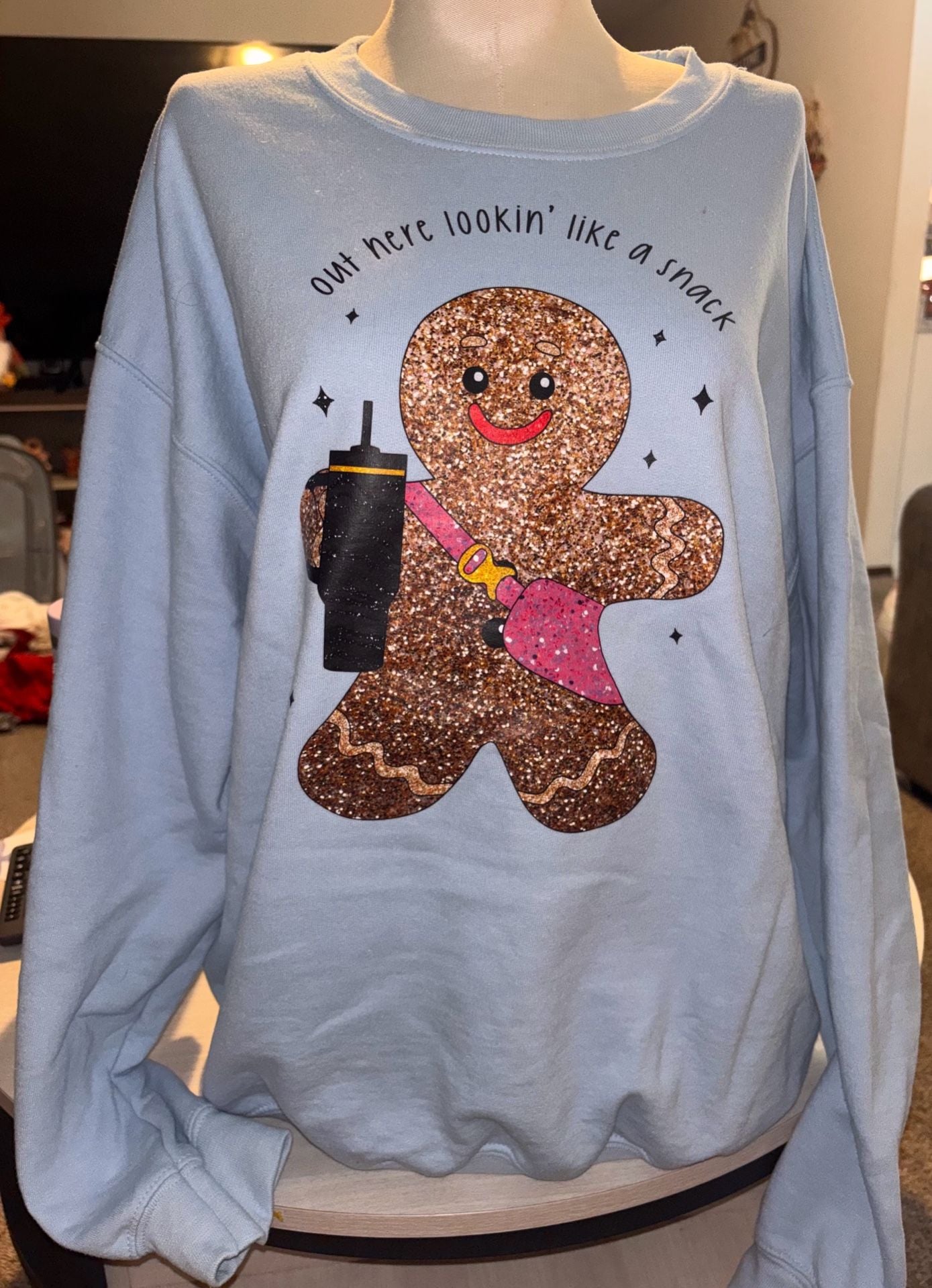 Out Here Lookin' Like a Snack Gingerbread Sweatshirt 2
