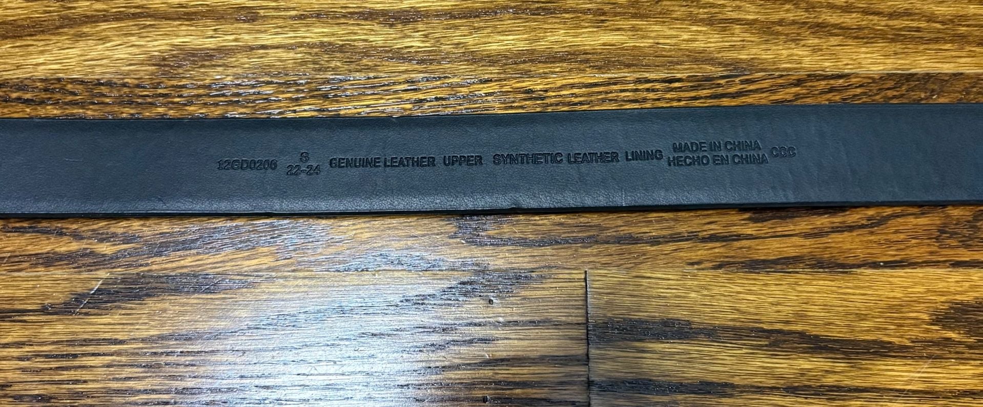 Dickies Leather Belt Size S 22-24 Black Silver Buckle 3