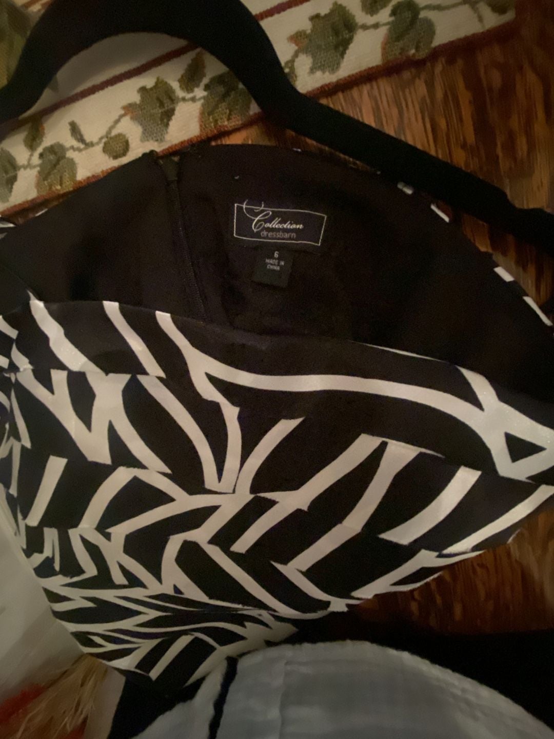 Collection dressbarn Dress Size 6 Black White Geometric 2