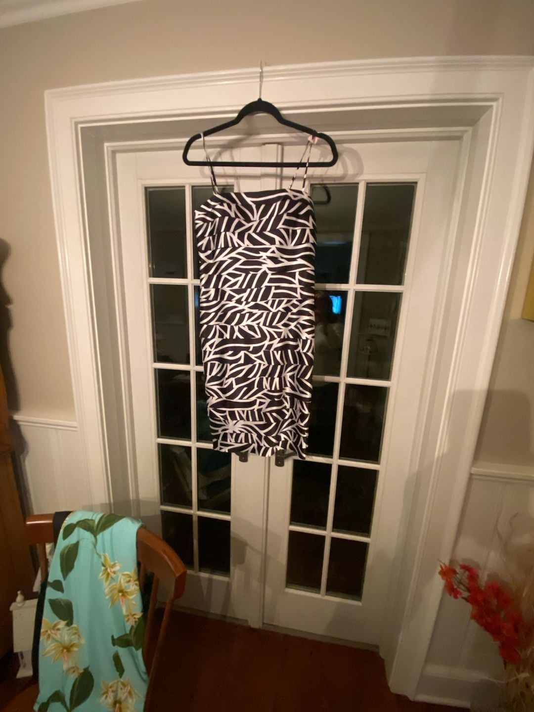 Collection dressbarn Dress Size 6 Black White Geometric 3