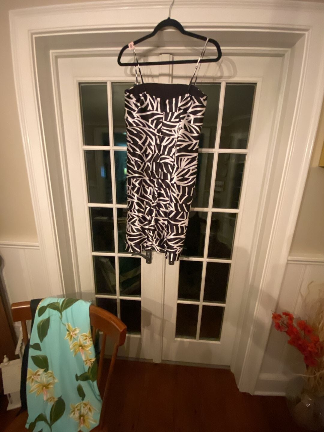 Collection dressbarn Dress Size 6 Black White Geometric 4