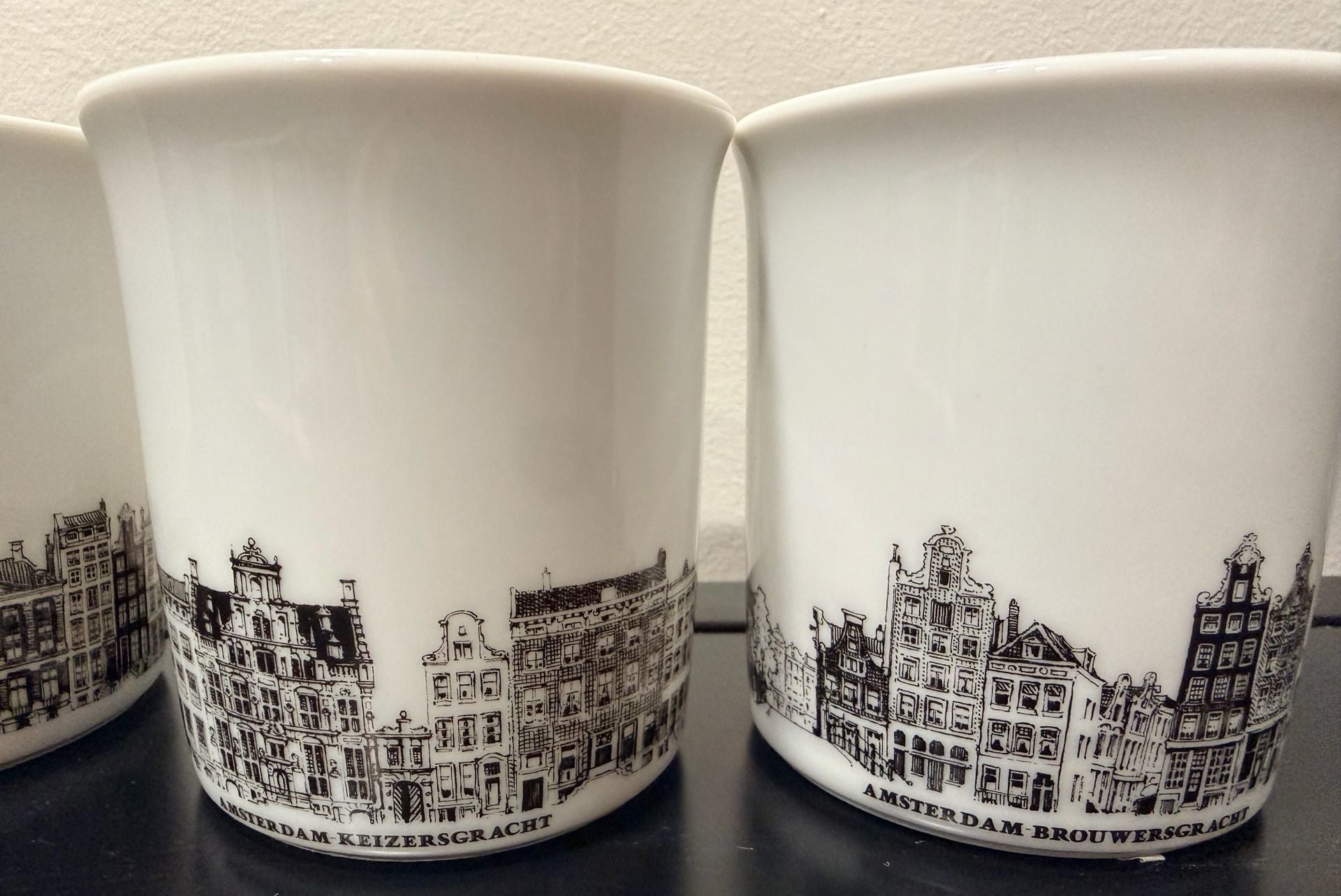 Vintage 1960s Villeroy & Boch Amsterdam Canal Houses Set of 4 Cups 3