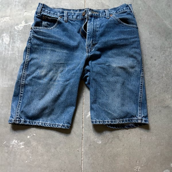 Dickies Denim Cargo Shorts Size 32 Blue Regular Jorts