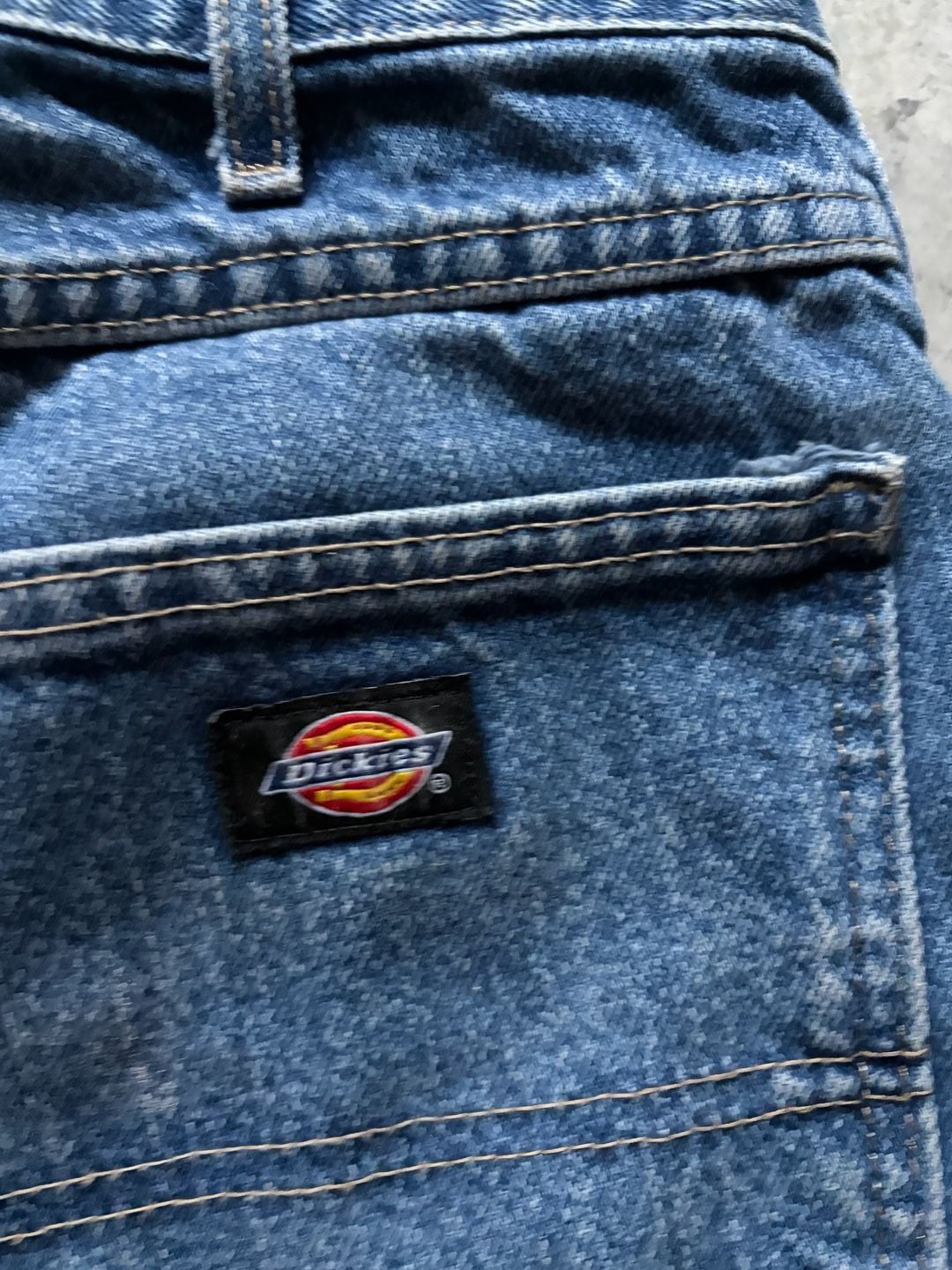 Dickies Denim Cargo Shorts Size 32 Blue Regular Jorts 3