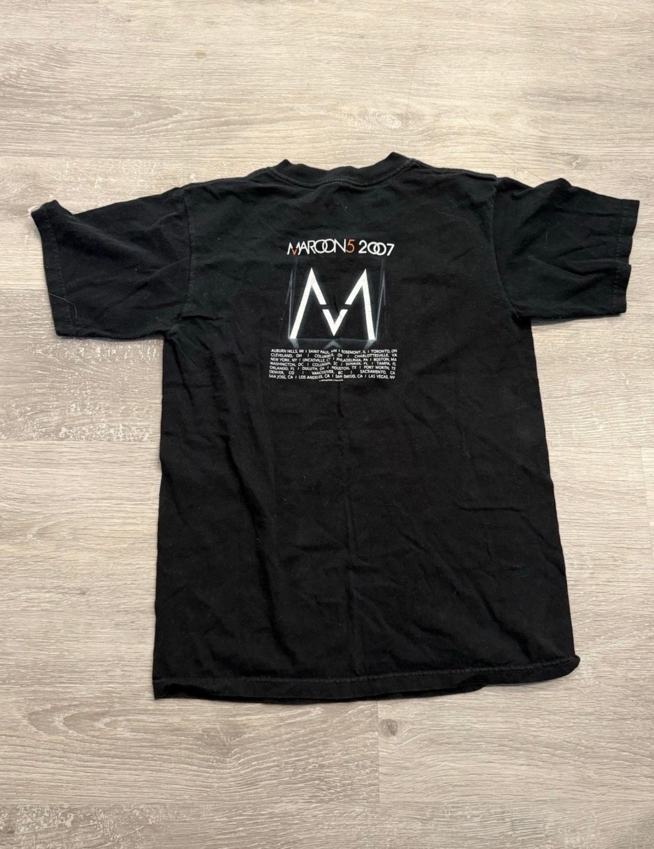 Maroon 5 Vintage 2007 Tour Band T-Shirt Black 3