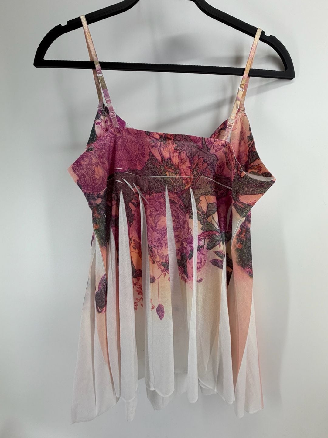 Mudd Vintage Floral Fairy Babydoll Cami Top XL Y2K Whimsygoth 3
