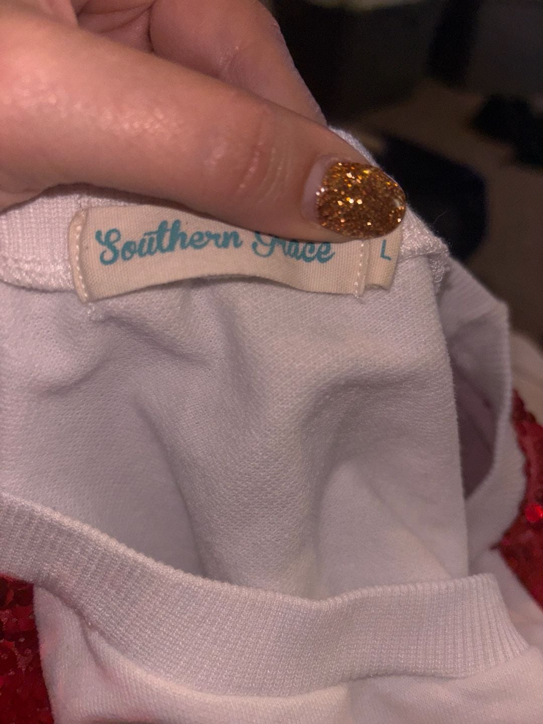 White Santa Baby Sequin Sweatshirt – , 4