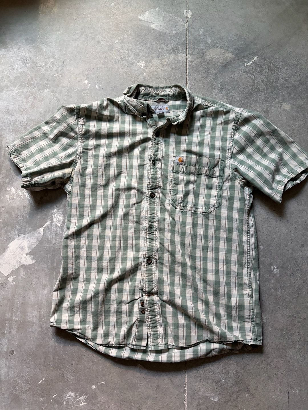 Carhartt Men's Casual Dress Shirt Large Relaxed Fit Double Pocket 2