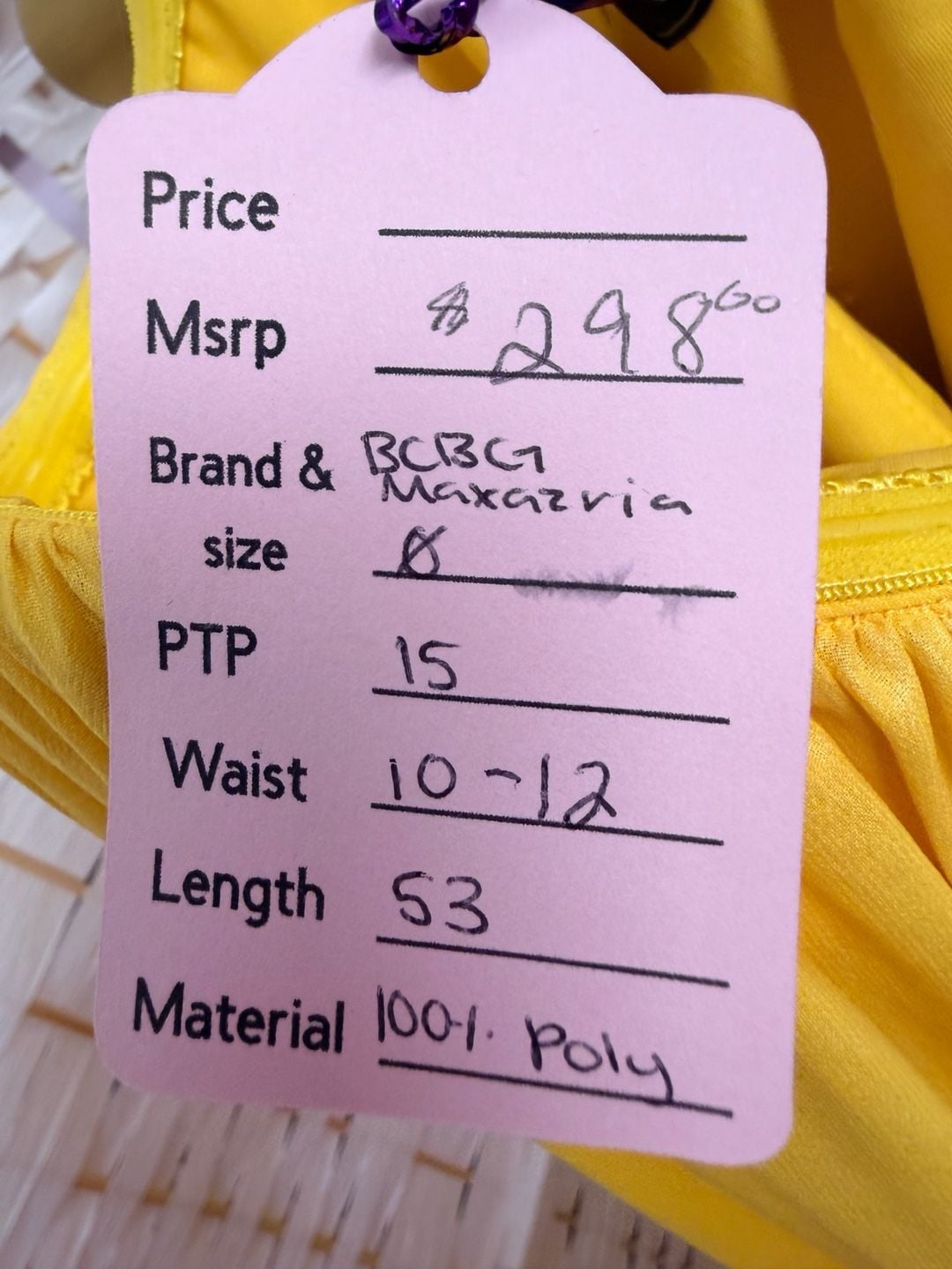 BCBGMAXAZRIA Maras Halter Maxi Dress Size 0 Yellow Chiffon Belted Gown 8