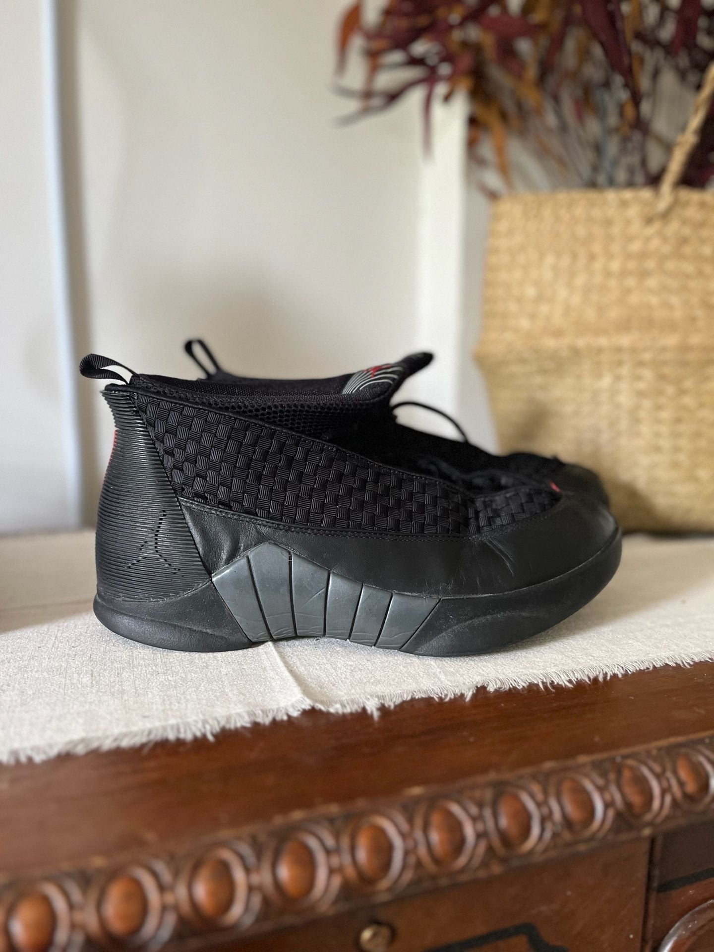 Nike Air Jordan 15 Retro Stealth Black Varsity Red Anthracite 881429-007 2