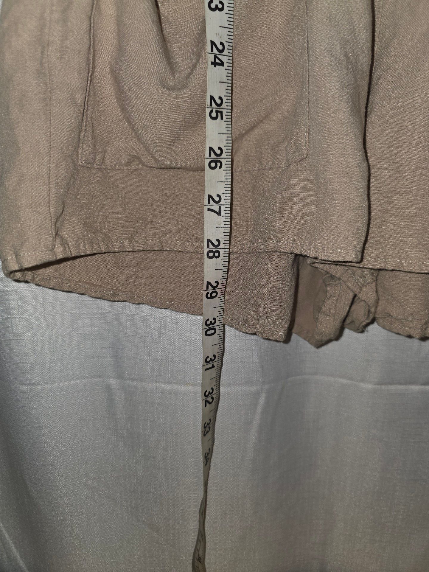 BlankNYC Romper Size XS Tan Button Front Utility Short Sleeved Pocket 7