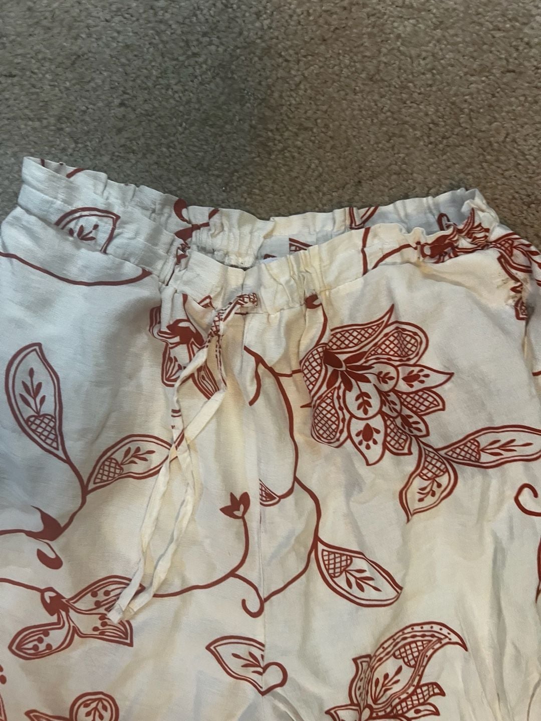 Kaktus Couture Floral Drawstring Wide Leg Pants 3