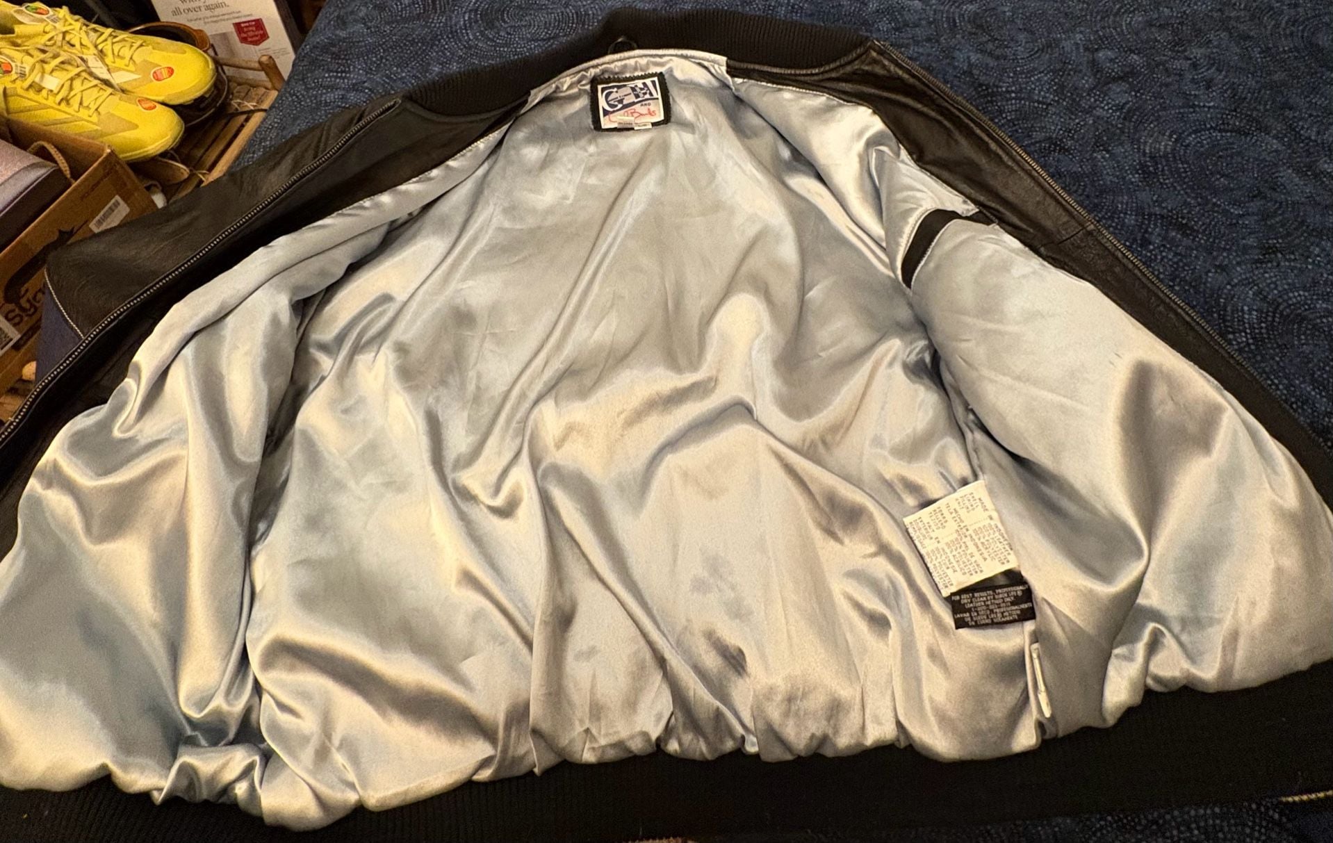 90’s Vintage G-III Carl Banks Dallas Cowboys Leather Jacket XL Black Blue NFL 9